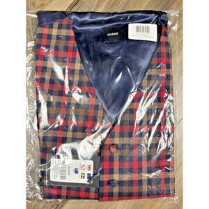 NWT Dobell Mens Red, Brown & Navy Tartan Check Plaid Waistcoat 43-44XL